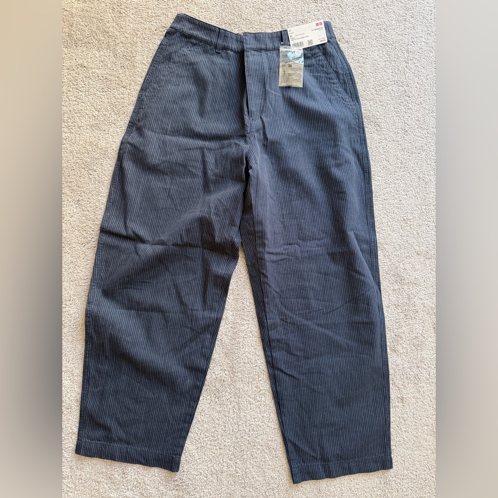 Uniqlo Navy Pinstripe Chinos